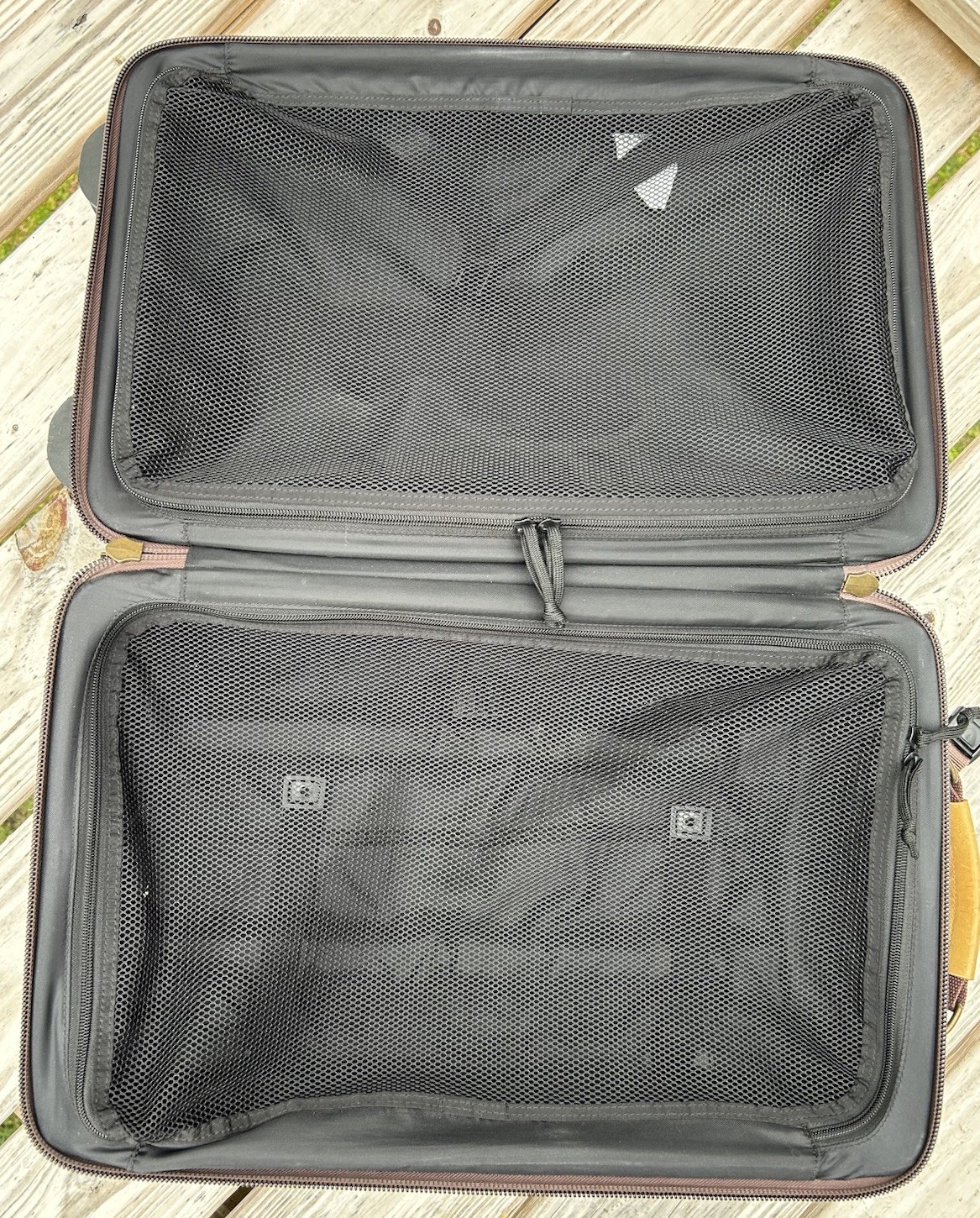 Vintage 80’s LL Bean Rolling Suitcase Luggage Carry On Bag Green Leather Trim