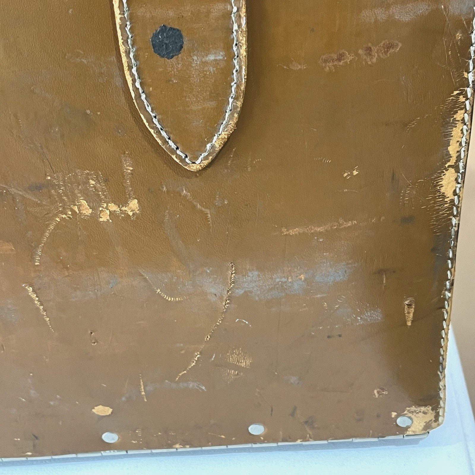 Vintage 1950s Master Products Leather Salesman Travel Case Steel Bottom USA
