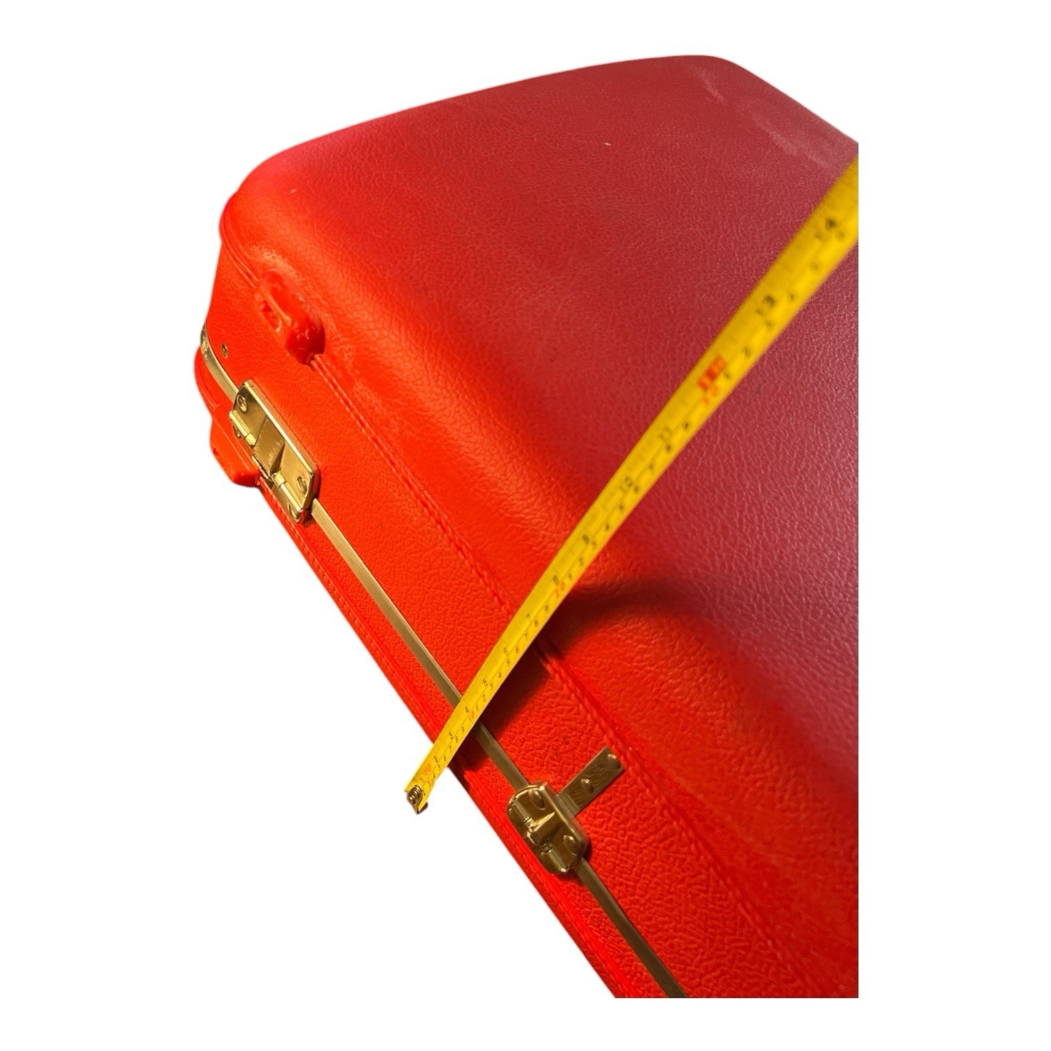 Vintage AMERICAN TOURISTER “TIARA” RED HARD-SHELL SUITCASE 24″ X 17″ X 8″ 1960s