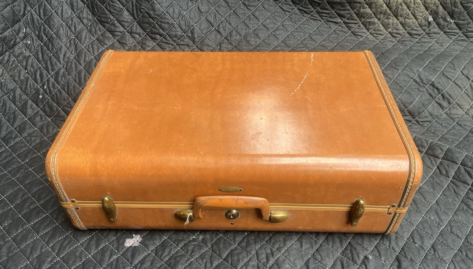 Vintage Samsonite Shwayder Bros Brown Hard Shell Suitcase 21.5” Case