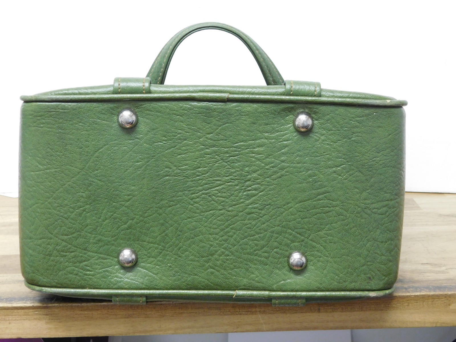 Samsonite Avocado Green 1960s-70s Fashionaire Travel Bag w/ Matching Pouch READ