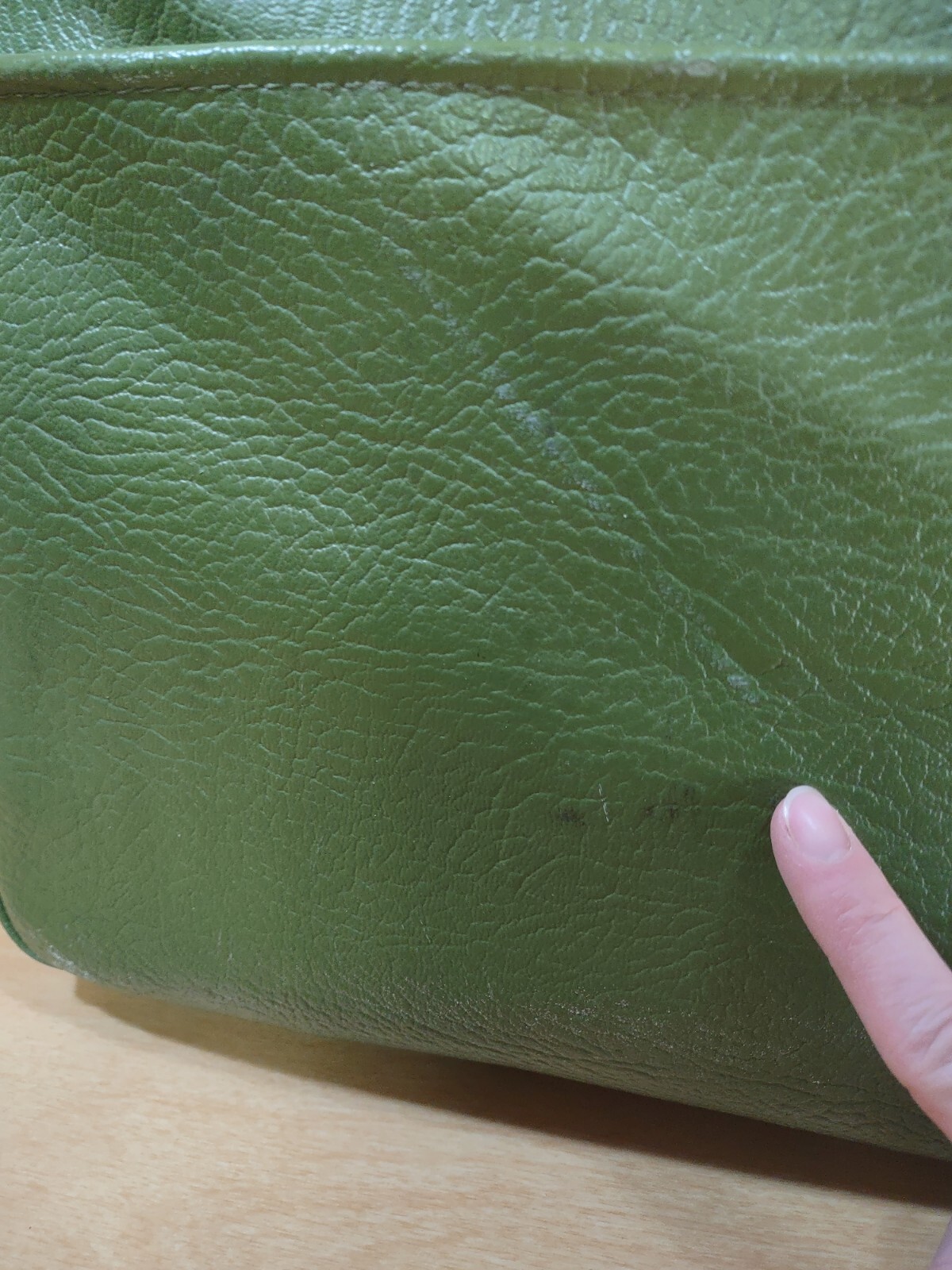 Vintage 60s/ 70s Avocado Green Sears Travel Carry On Tote Bag -Locking No Key