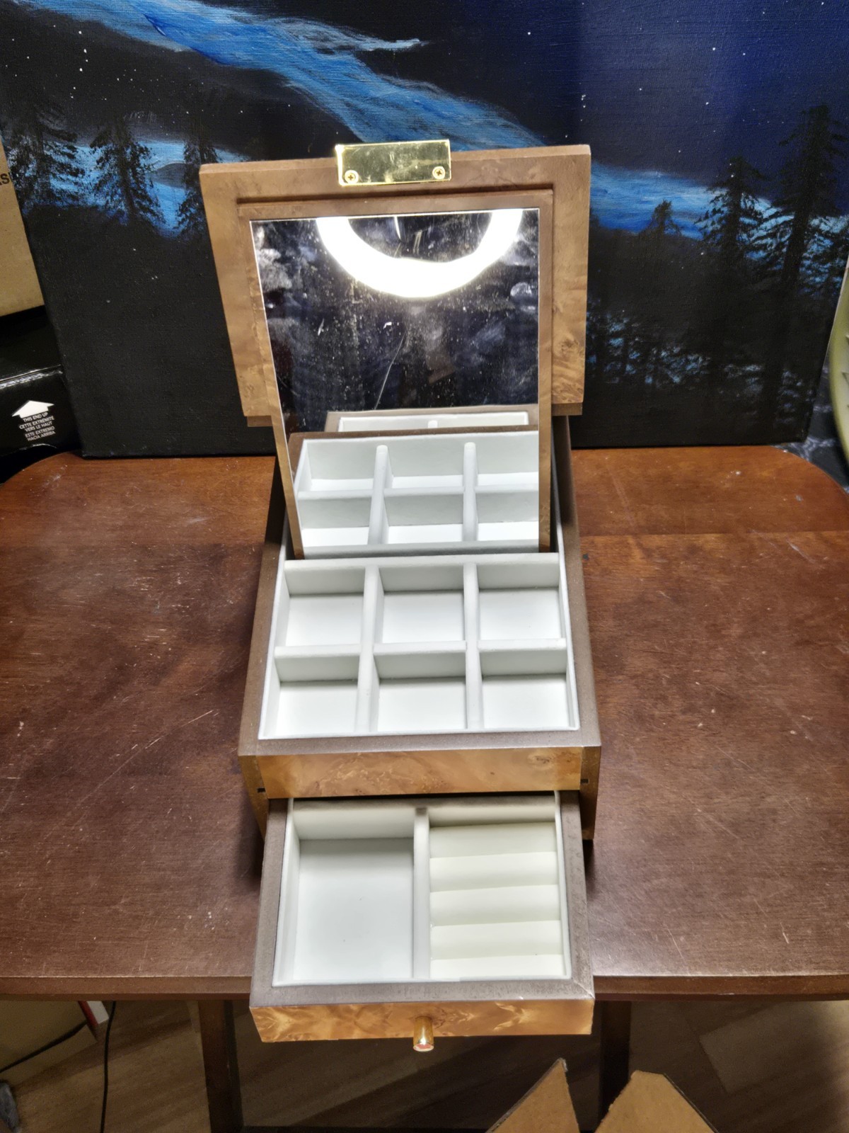 vintage vanity travel Jewelry Box