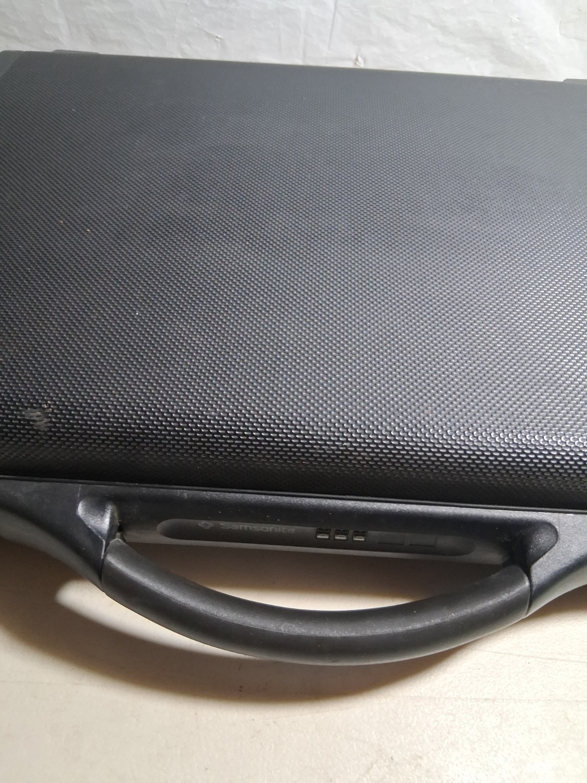 Vintage 1989 Samsonite Focus Attache Case – Black Hard Shell With Working Lock