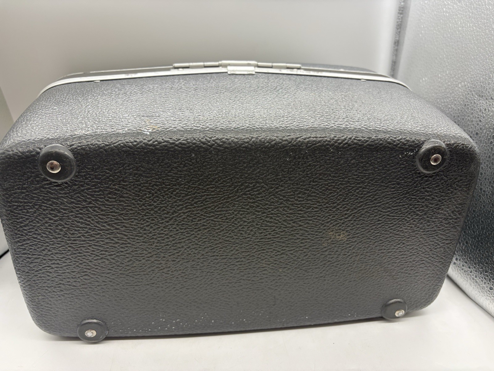 1960’s Vintage Samsonite Royal Traveler Makeup Train Case charcoal Black (a9)