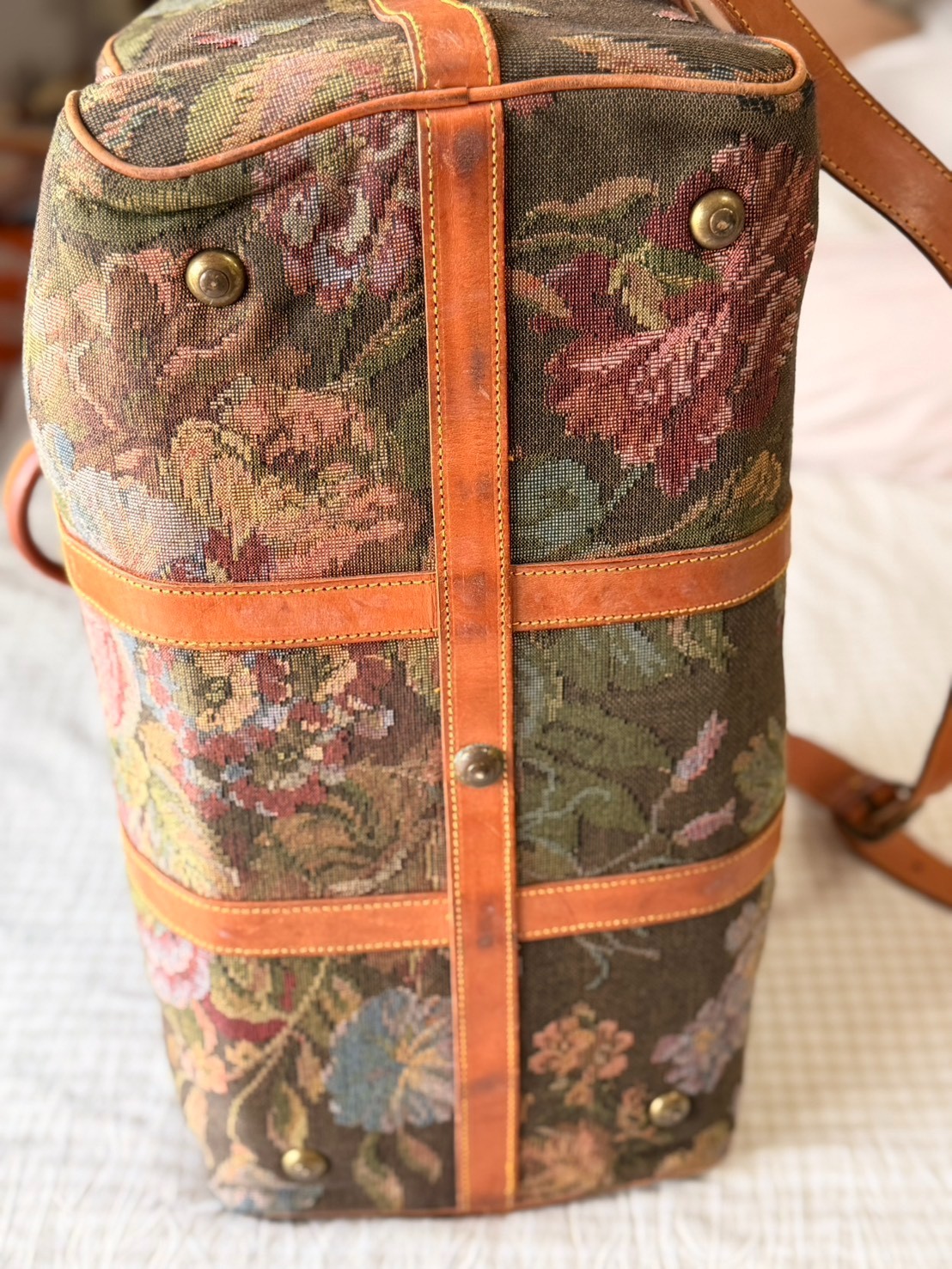 Authentic VINTAGE POLO RALPH LAUREN Floral Tapestry Duffle/Weekend Bag – Exquisi