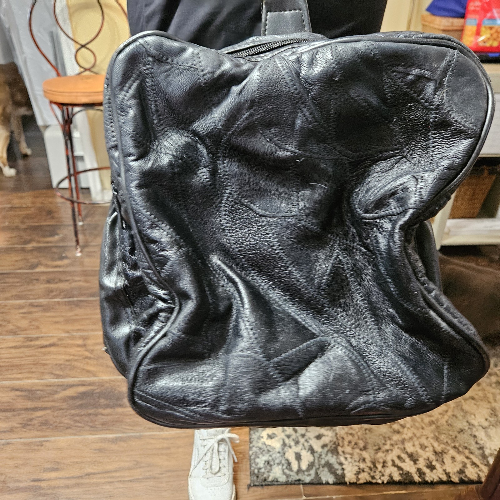 Pioneer Vintage Patchwork Leather Duffel Bag