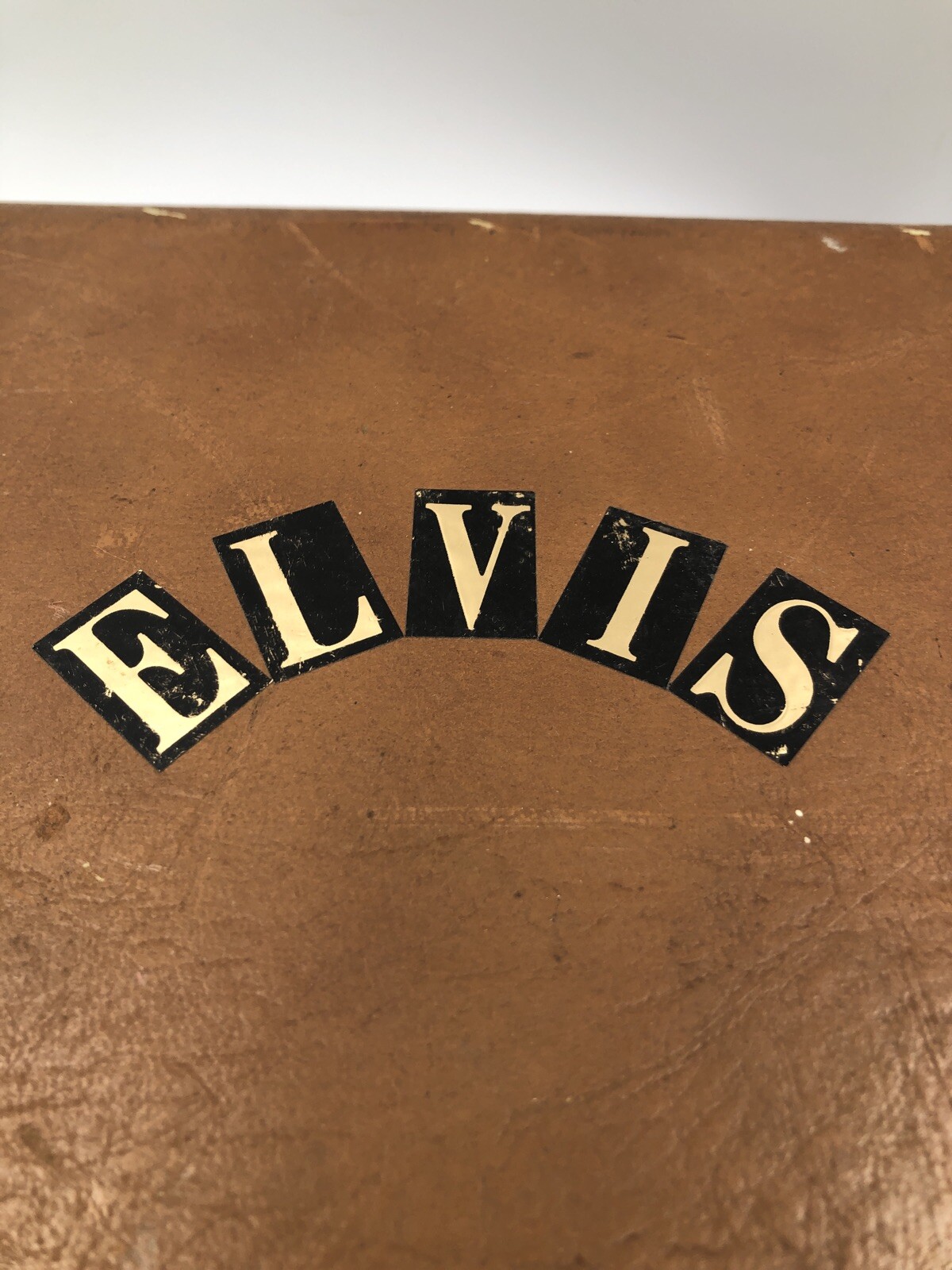 Sky Cruiser VTG Brown Hard Shell Travel Suitcase Luggage ~ ELVIS sticker