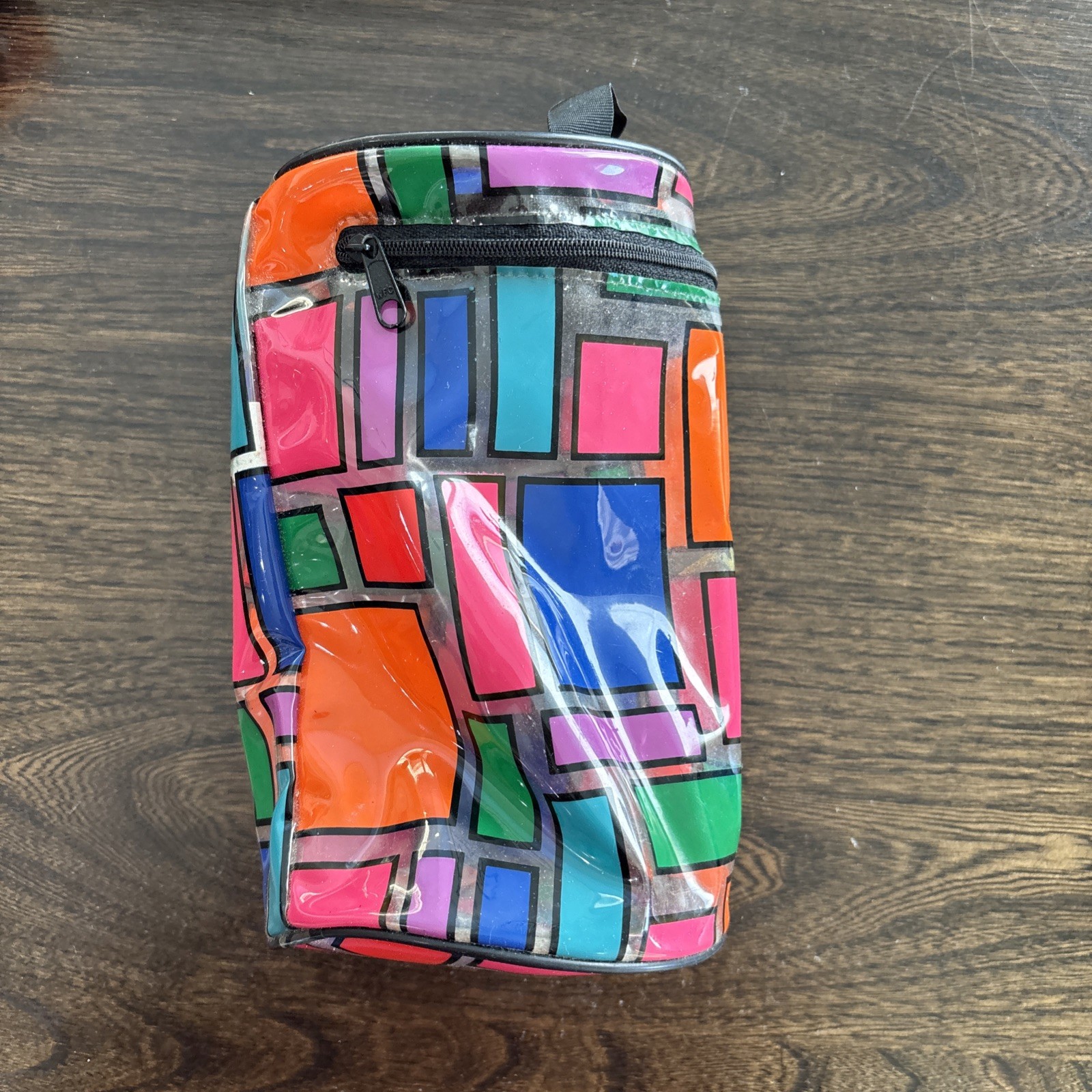 Vintage Travel Set, 3 Pieces Color Block Vinyl, Retro Designs On Travel