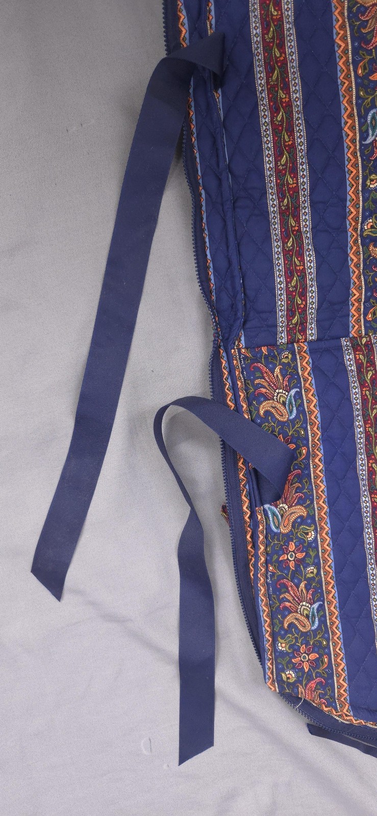 Vtg Vera Bradley Garment Bag Quilted Cotton Patchwork Travel Luggage USA 47×24