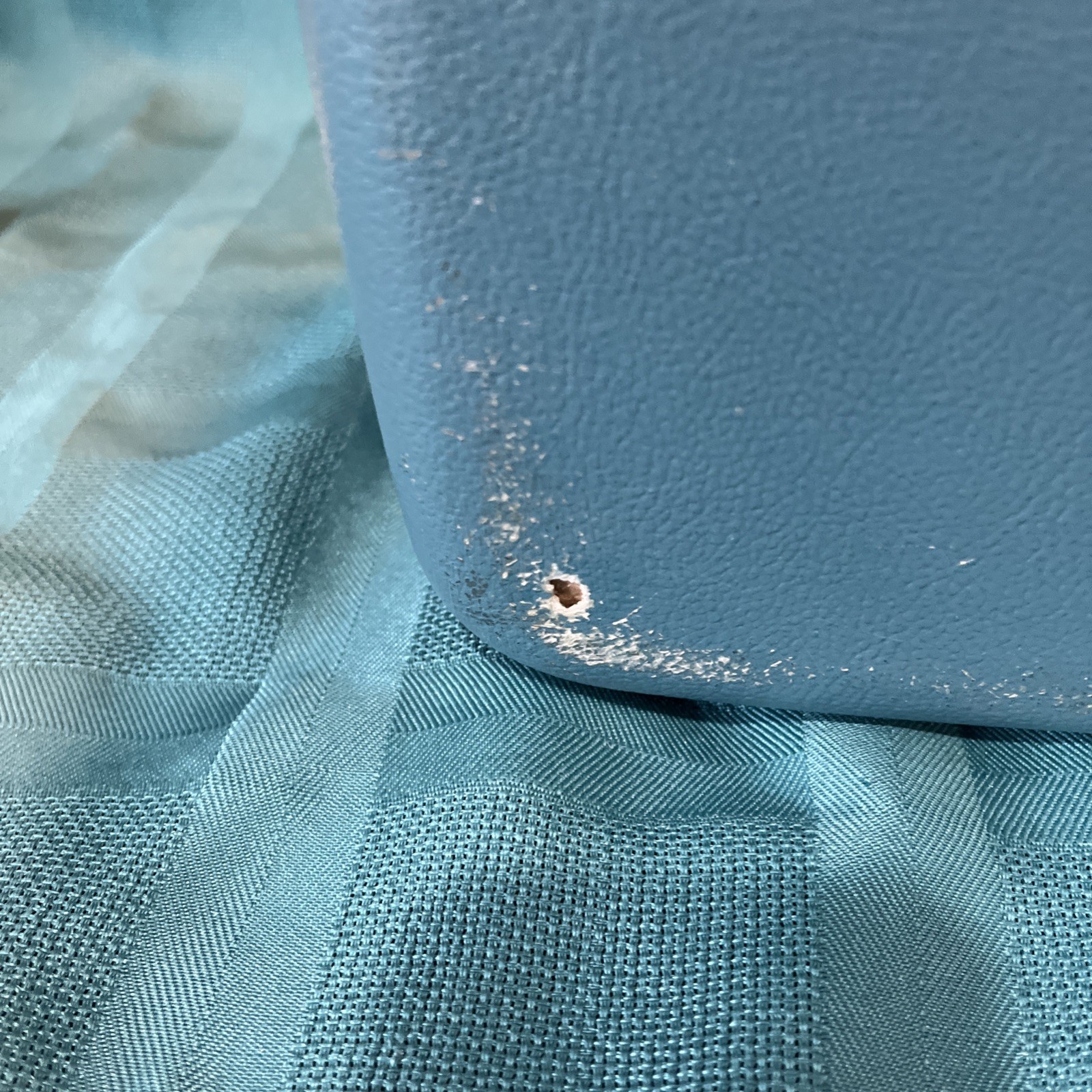 Vintage Blue Samsonite Royal Traveler Vanity Suitcase Travel Case Make- Up Box