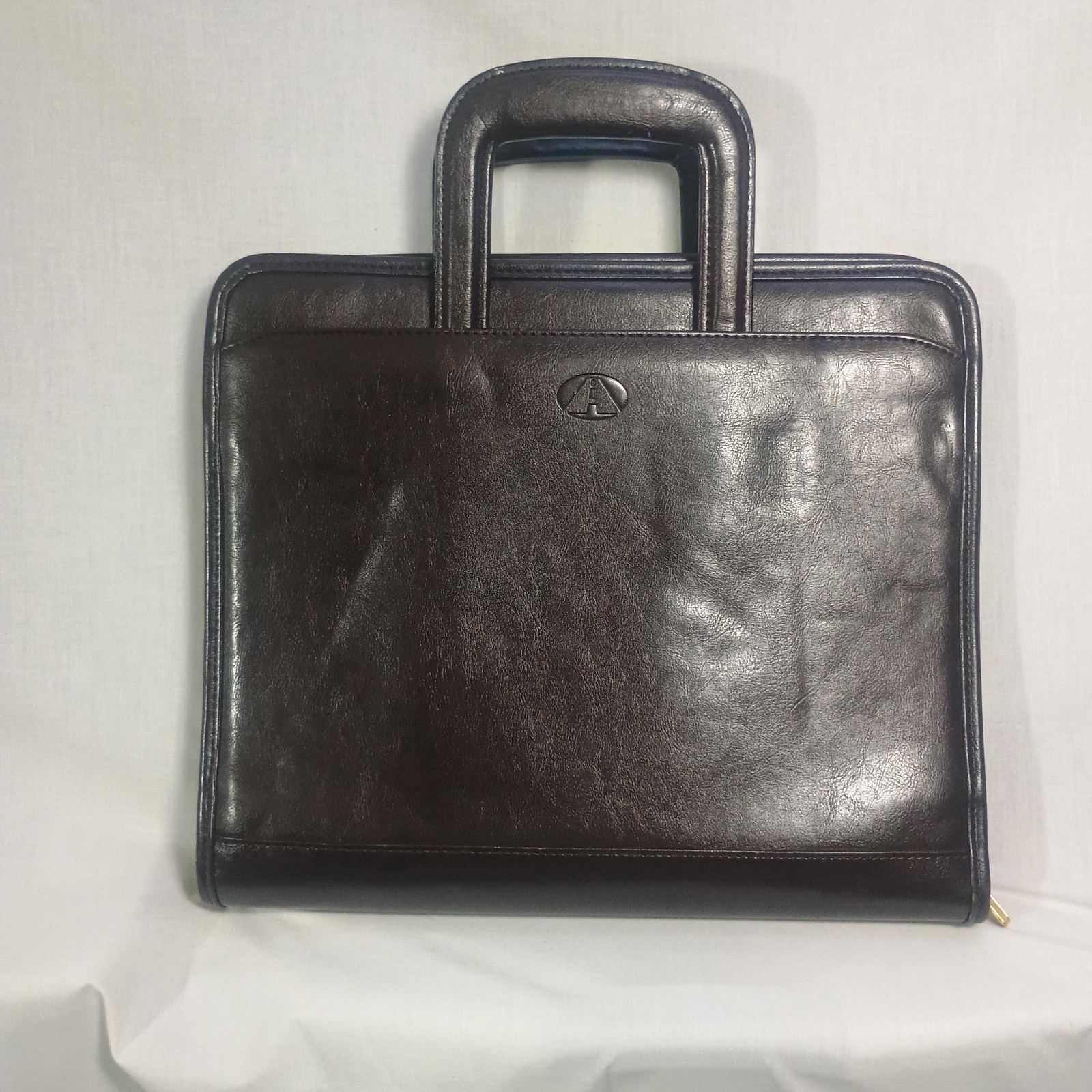 Vtg Avenues America Leather Portfolio Bag Brown Attache Case Document Binder EUC