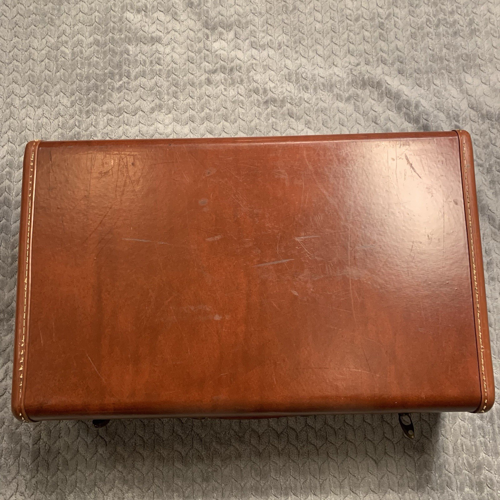 VTG Samsonite Streamlite Shwayder Bros Saddle Tan Suitcase Cary Luggage NO Key