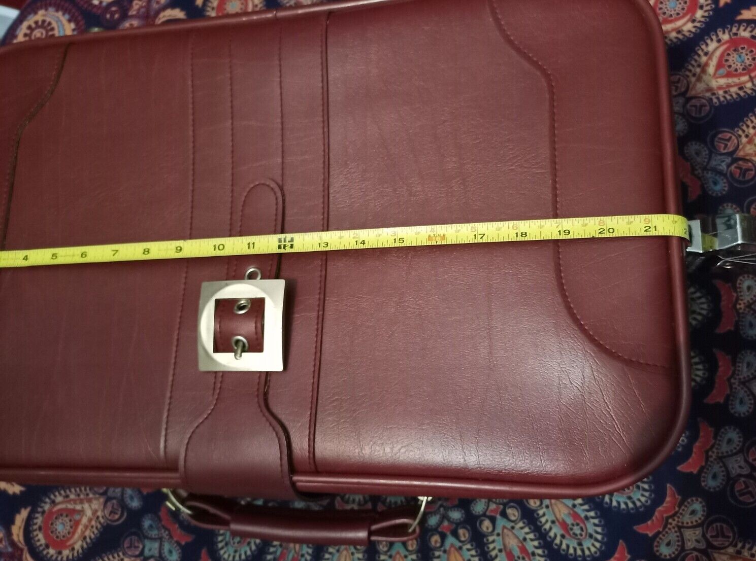 Vintage YKK Leather Suitcase Carry-on Bag Rich Mahogany Brown. 1970’s!