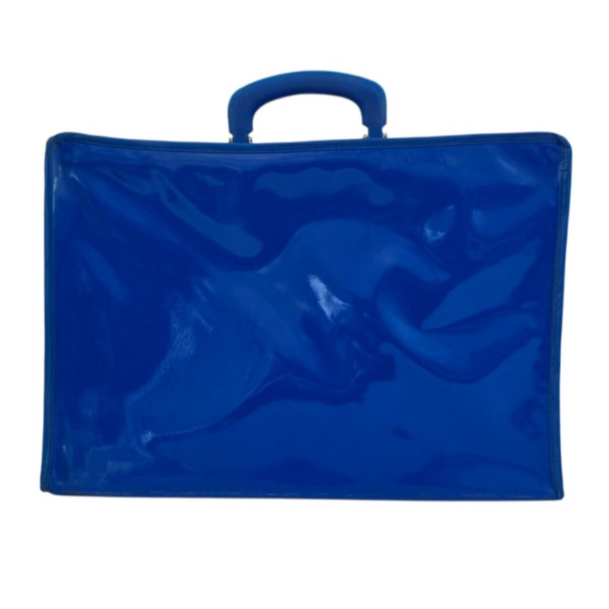 VINTAGE *PRISTINE * 1970’s Vinyl Carrying Case Blue