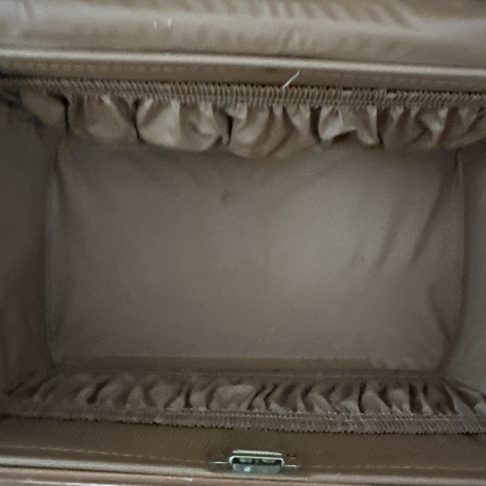 Vintage Samsonite Leather Luggage Train Case Railroad Bag Brown No Key
