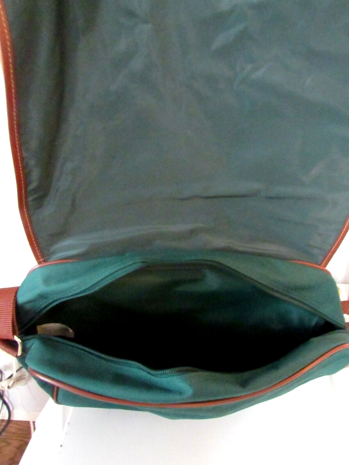Vtg Ralph Lauren Polo Fragrances Large Green Canvas Shoulder Messenger Bag