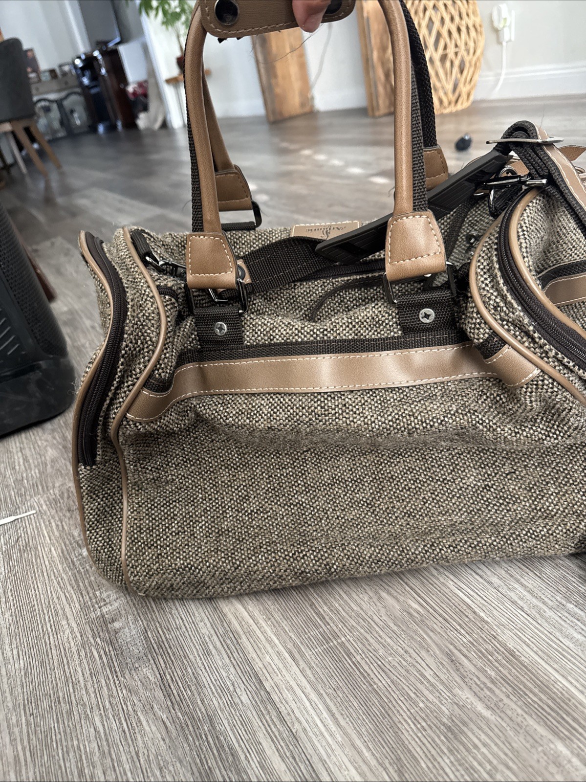 Vintage Atlantic Brown Weekender Bag -Excellent Condition W/ Strap And Tag