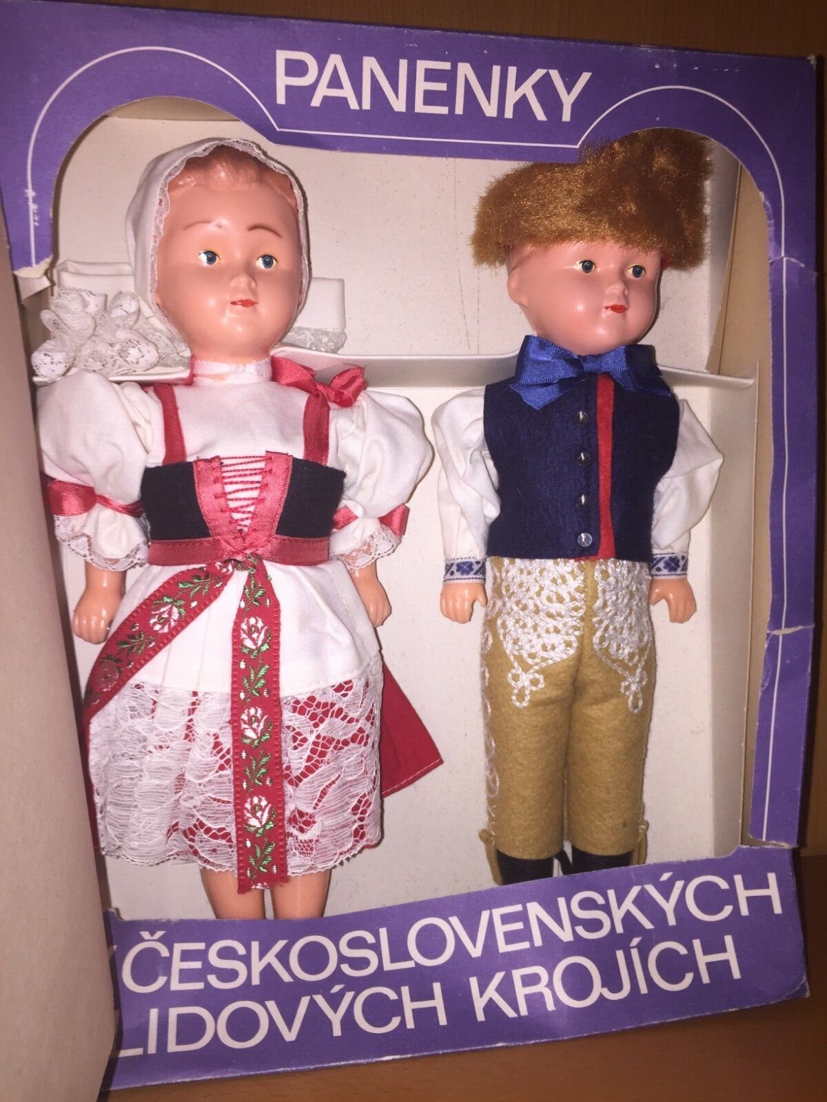 Two Vintage Chech Travel Dolls