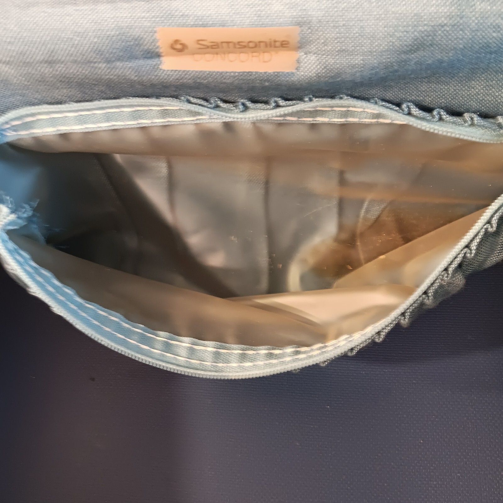 Vintage Blue Samsonite Concord Hard Traveling Train Case With Tray No Key