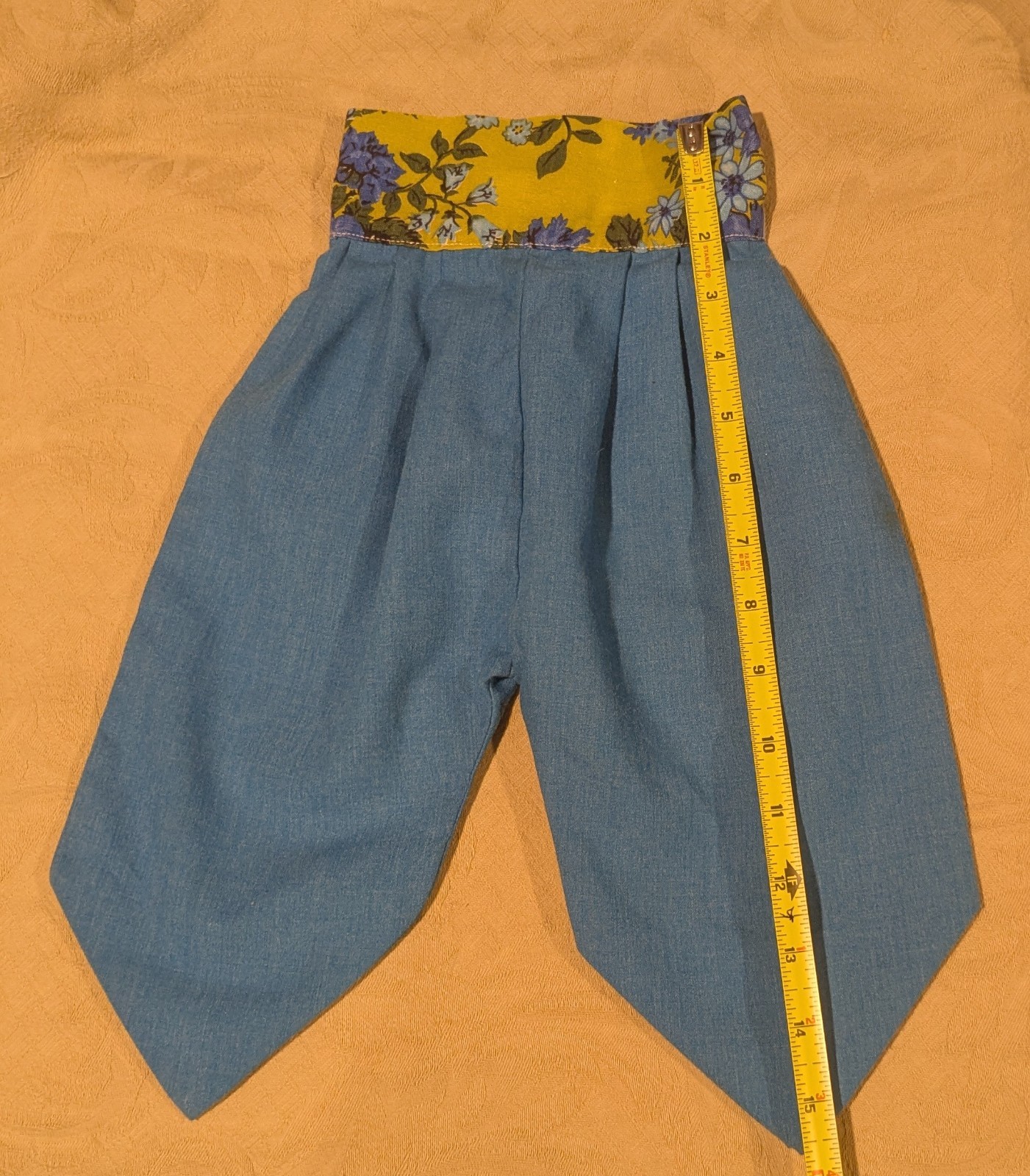 OOAK 1970 Fabric Travel Shoe Bag Homemade Hand Sewn Protection Pantyhose NOS