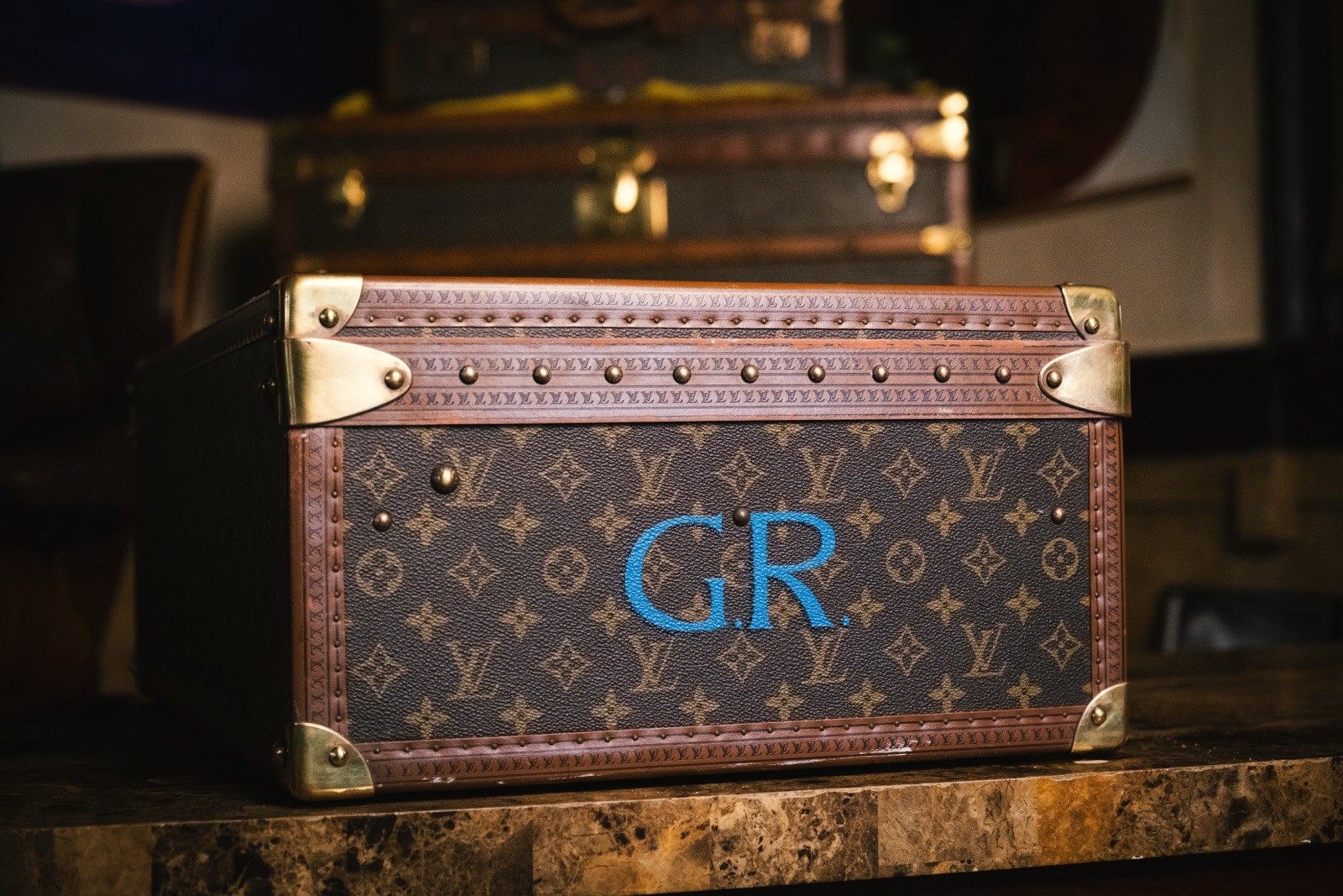 Louis Vuitton Alzer 55 Vintage Suitcase Trunk 1980s