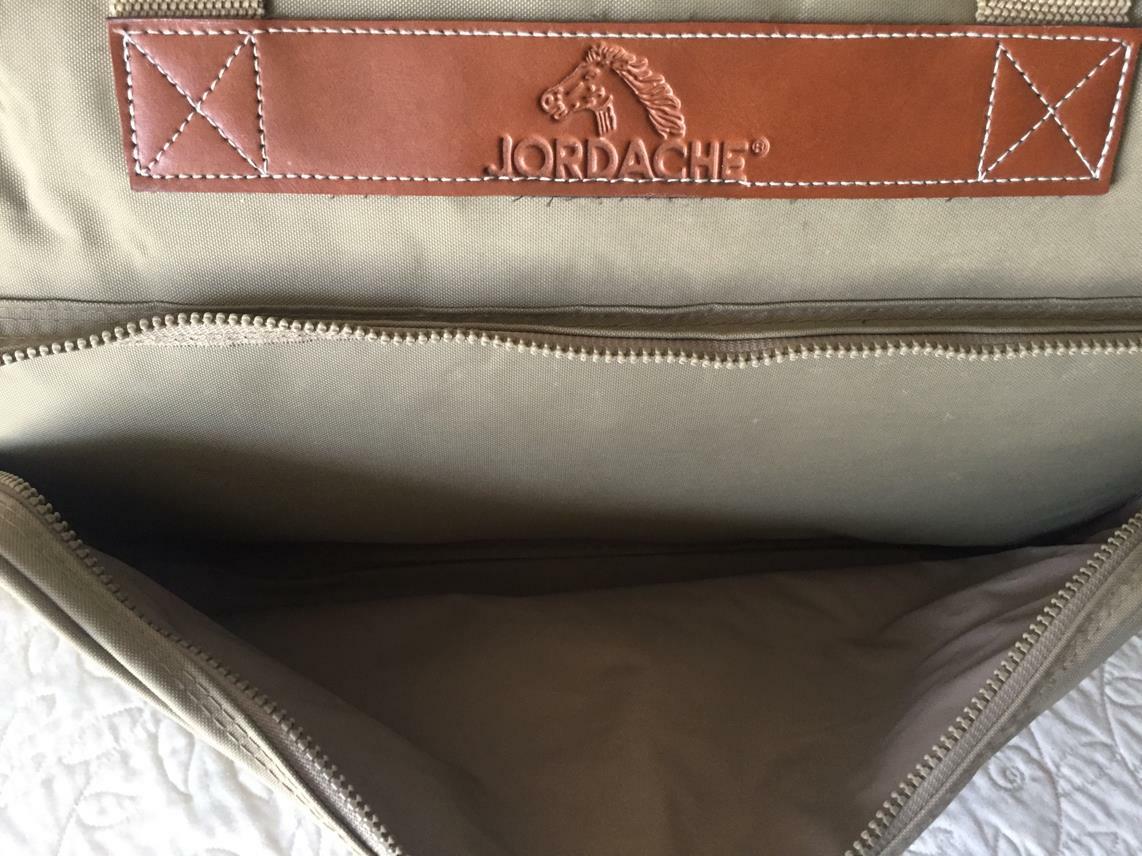VTG JORDACHE Zippered Duffle Bag Luggage Travel Canvas Overnight Carry On Gym