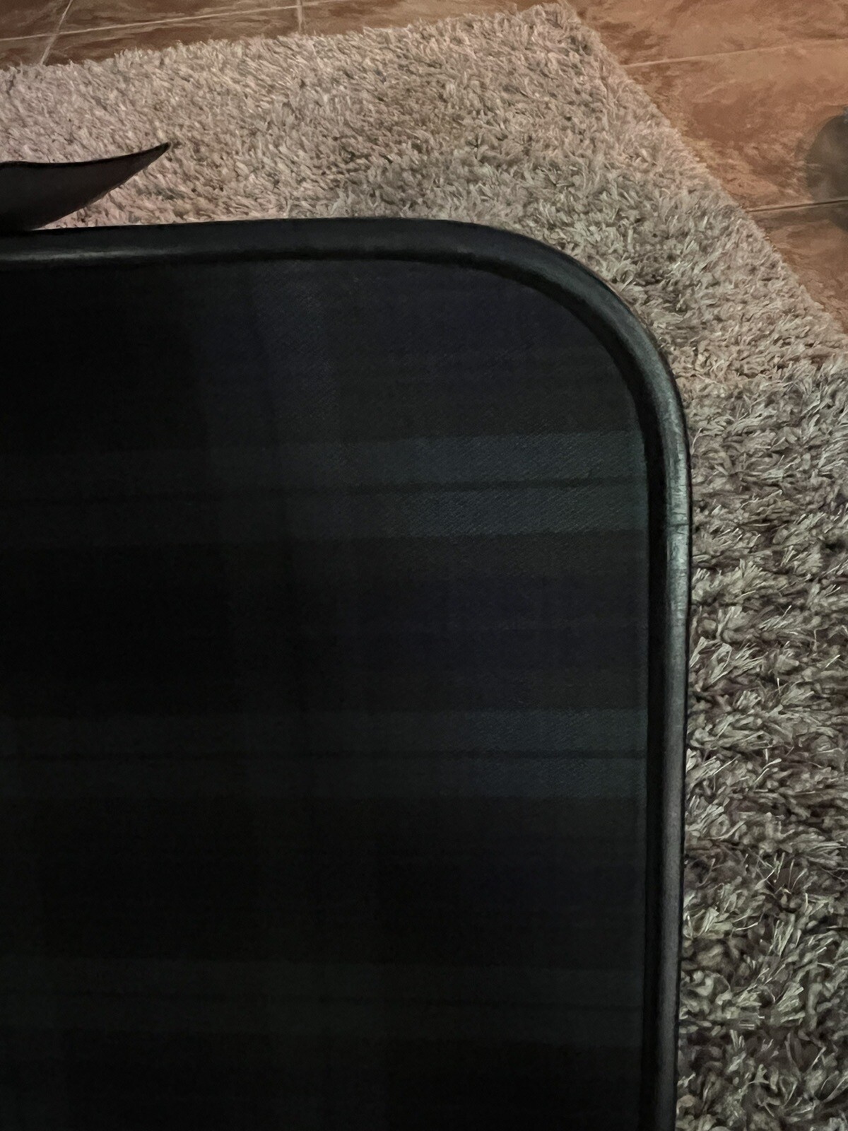 Vintage Leeds Blue and Green Checkered Suitcase vintage Very Clean