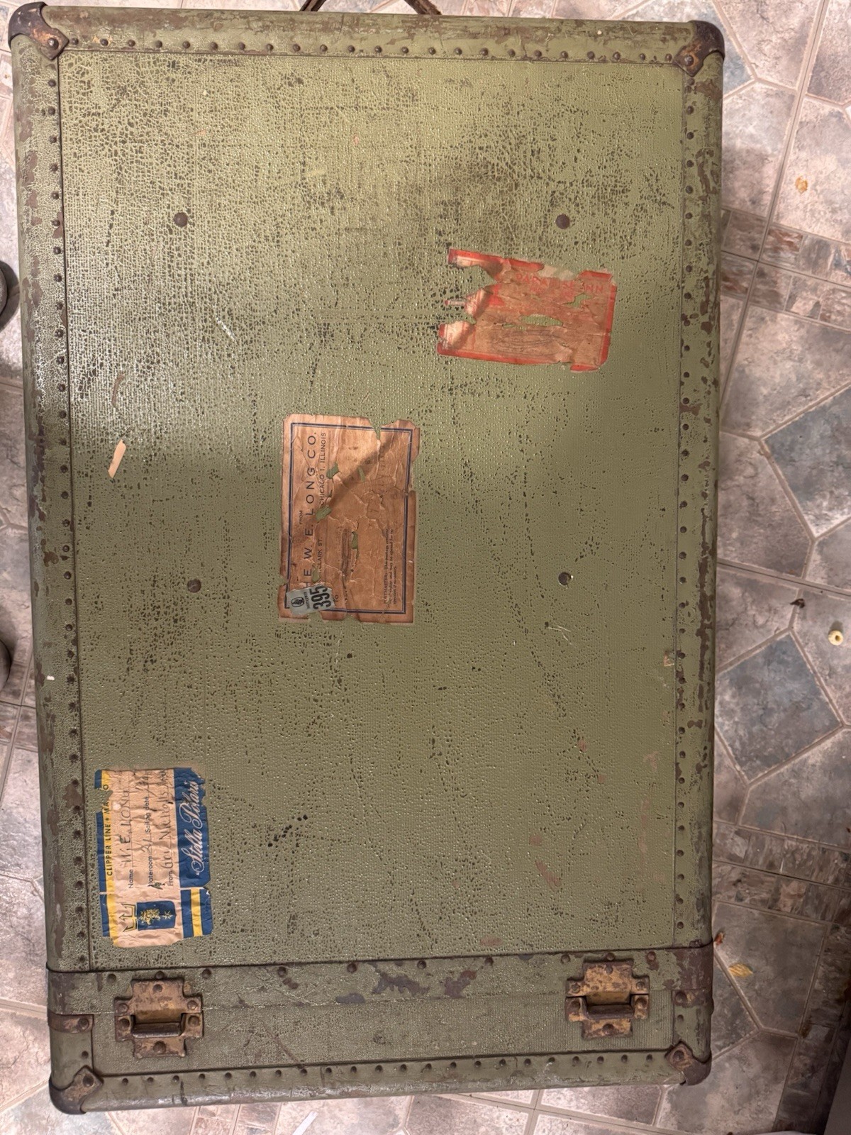 vintage luggage 1900 Hanging Section Very Nice