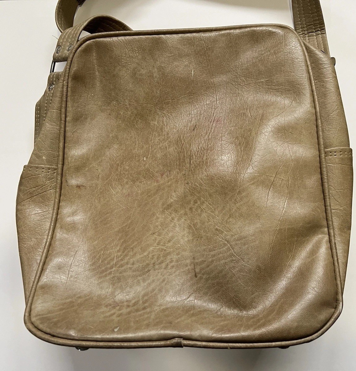 Vintage Samsonite Sonora Brown Faux Leather Shoulder Bag 1970s Travel Carry-on