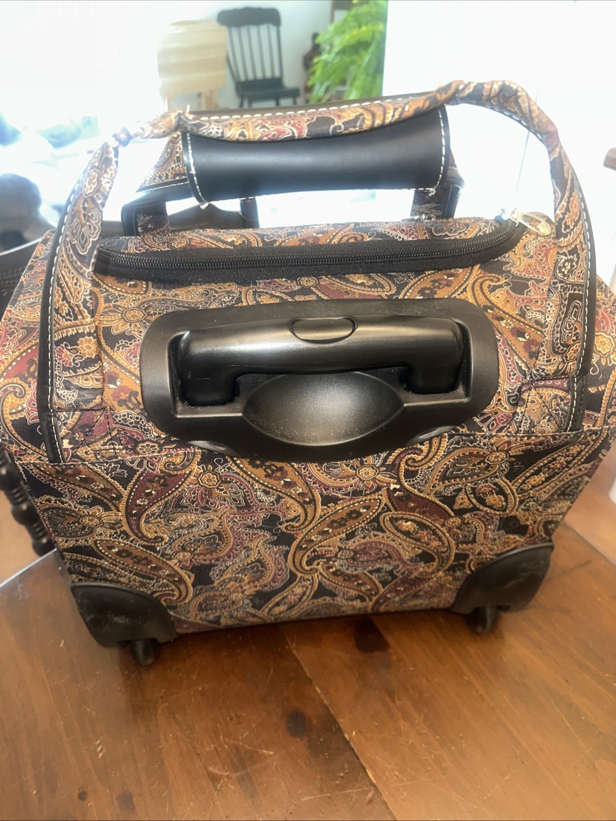 Vtg. Adolfo Carry On Travel Bag Great Condition All Zippers Work