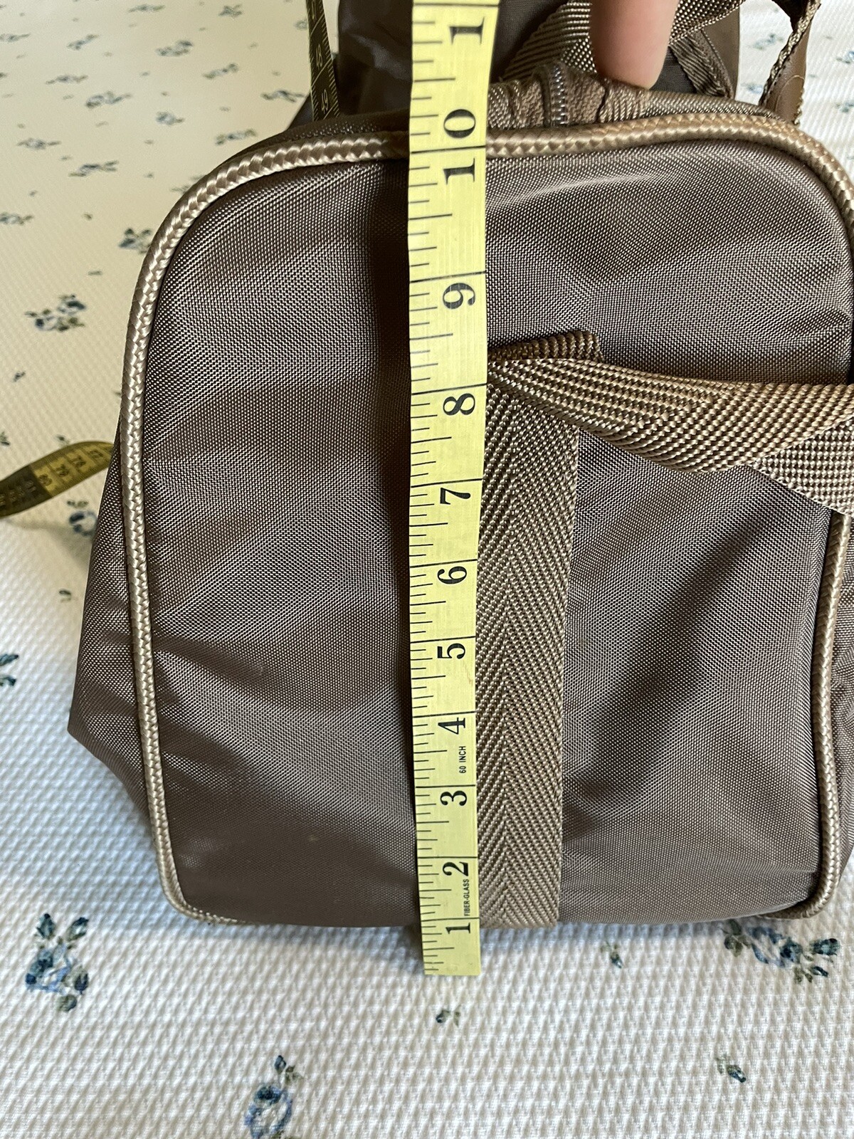 Pierre Cardin VTG Duffle Travel Gym Weekend Suit Bag Nylon Gold Brown Set Of 5