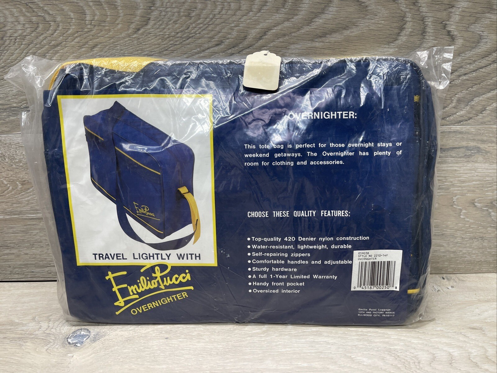 Vintage 1970’s Designer Emilio Pucci Duffle Luggage Travel Tote NEW SEALED RARE!