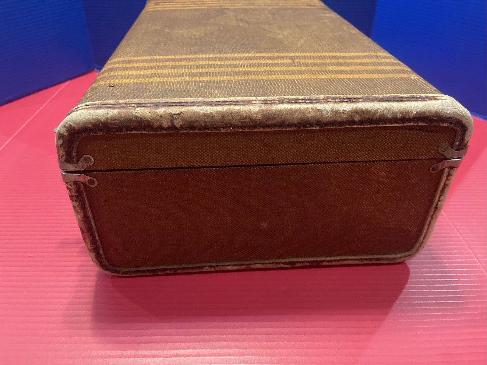 1940S 50S Sampson Luggage Denver Detroit Suitcase Vintage ￼