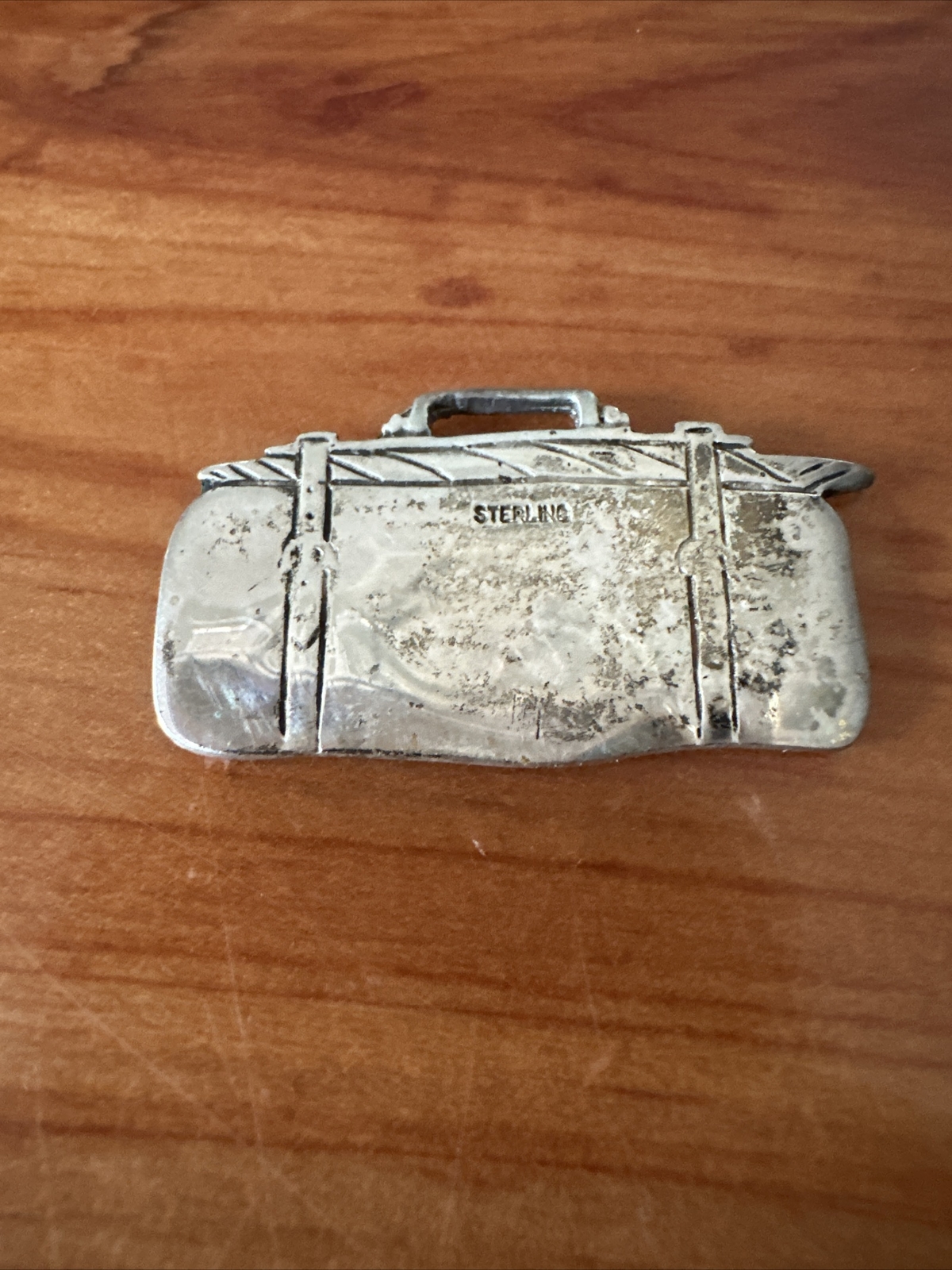 VTG Sterling Silver Medium Purse Luggage Bag Tag Holder w/o monogram – MINT!