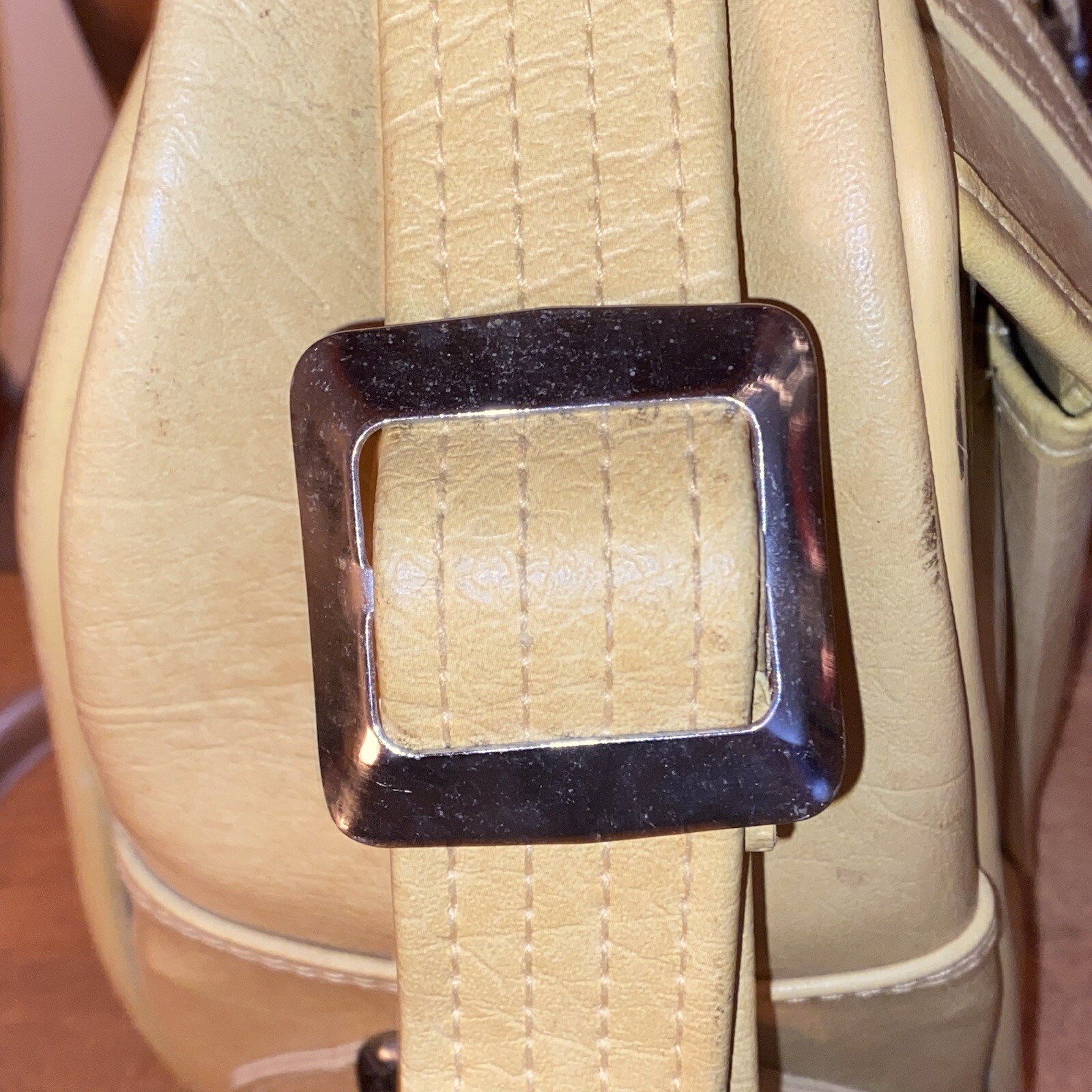 VTG. 1975 American Tourister Luggage Carry-on Tote Gold/Yellow Shoulder Bag VGC