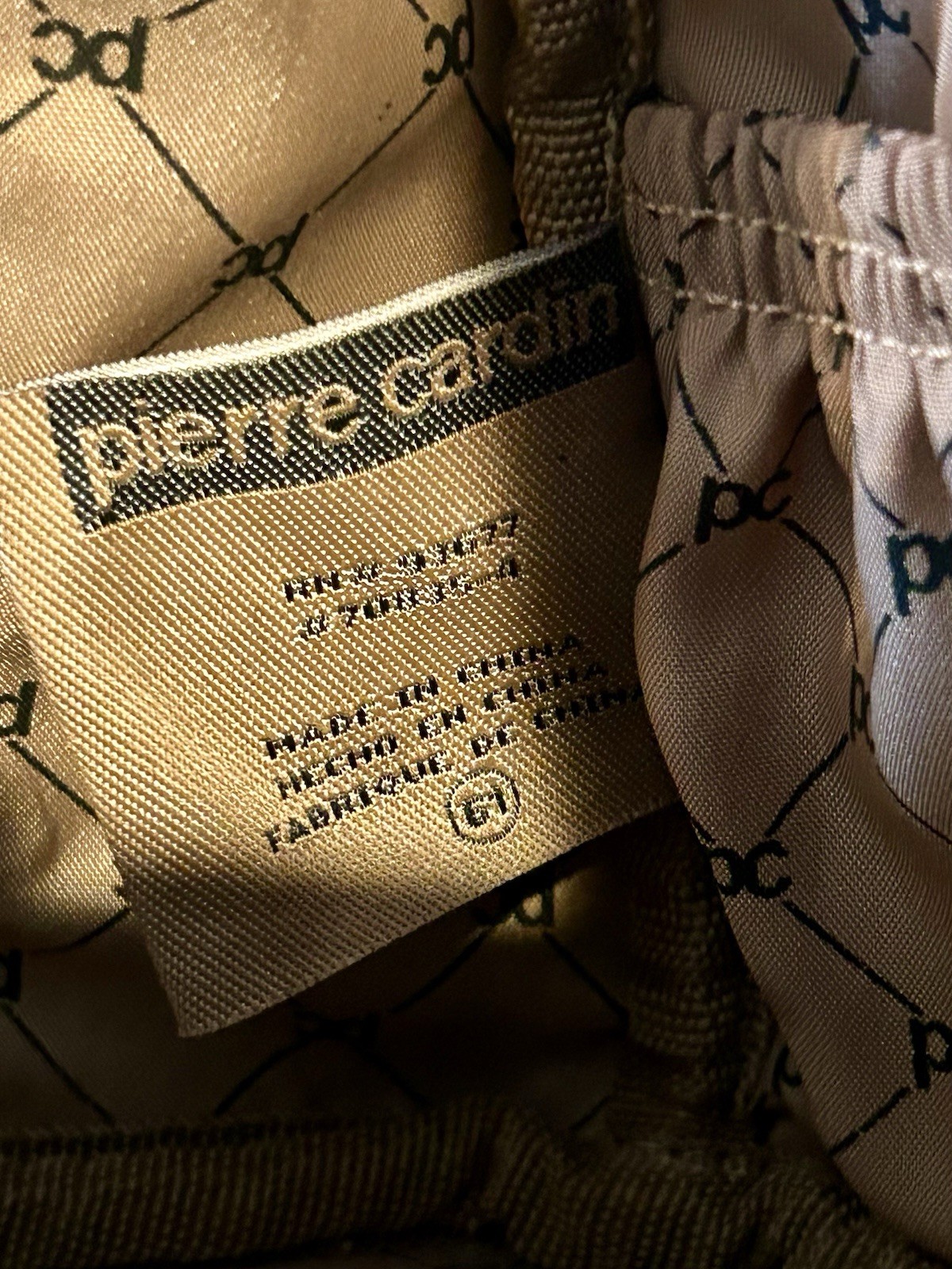 Vintage Pierre Cardin 13″ Man Made Suede Seville Travel Bag. With Strap