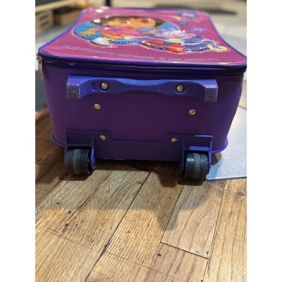 Vintage Dora & Boots rolling suitcase & lunchbox purple pink travel luggage