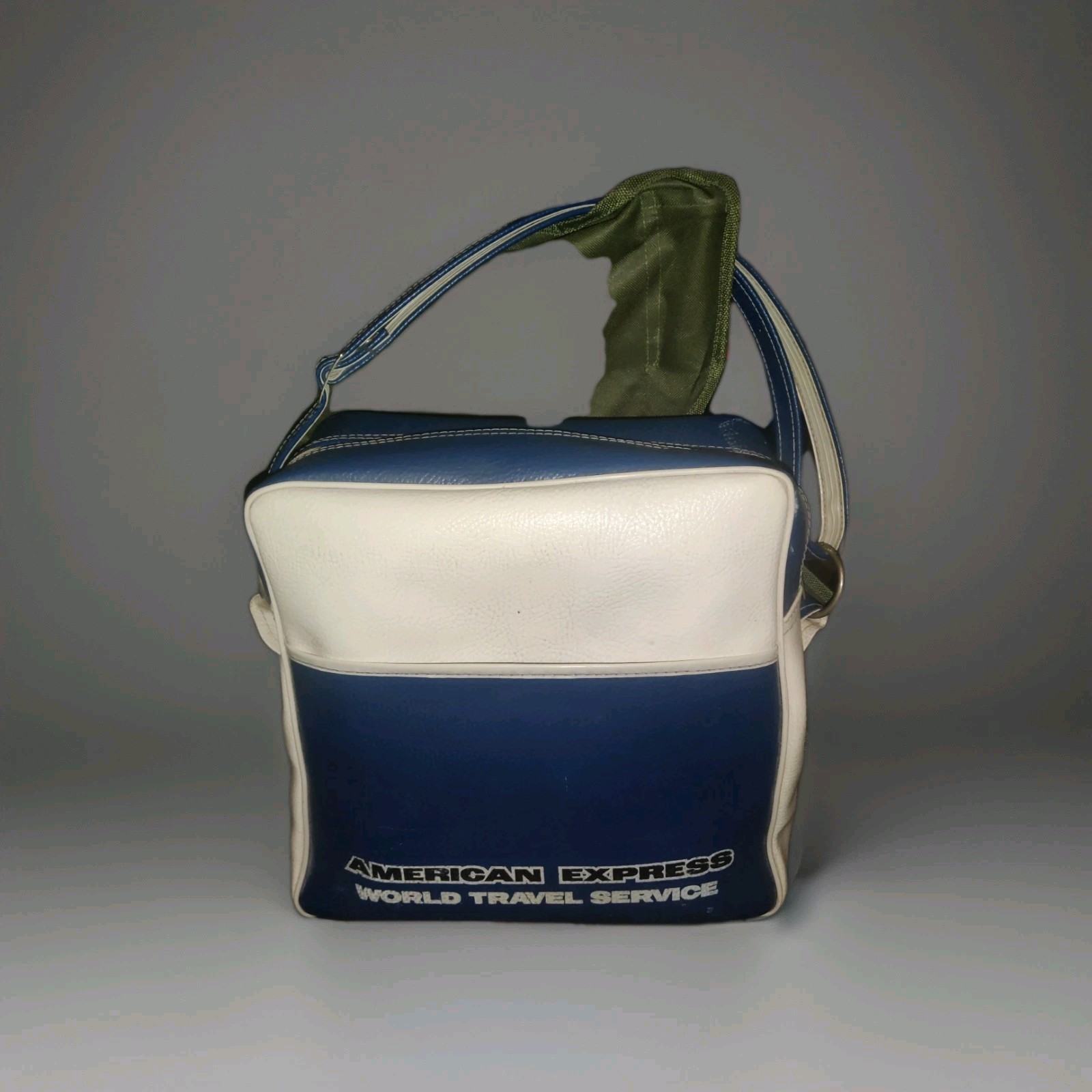 VTG. 1960s “AMERICAN EXPRESS WORLD TRAVEL SERVICES” CARRY ON BAG TOTE 10/10cond