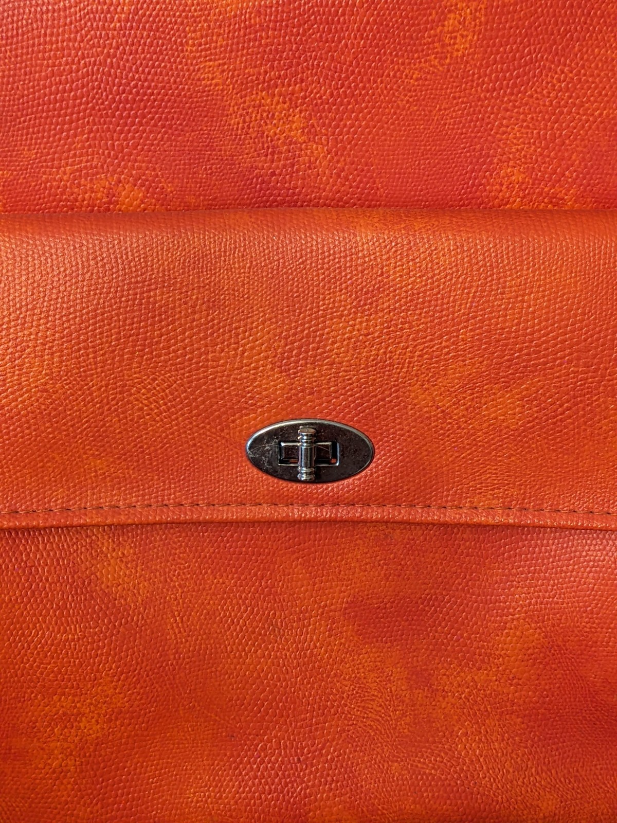 VTG Orange Samsonite Silhouette Overnight Bag Shoulder Strap Silver Clasp EXC