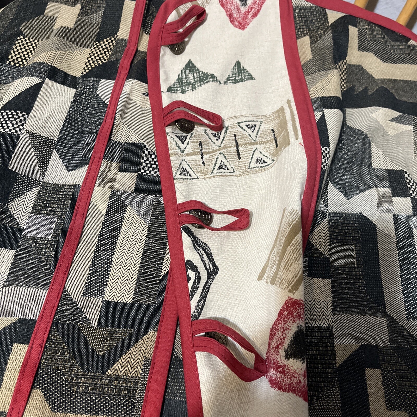 Vintage Pattern Hanging Garment Storage Travel Bag, No Tag Or Brand