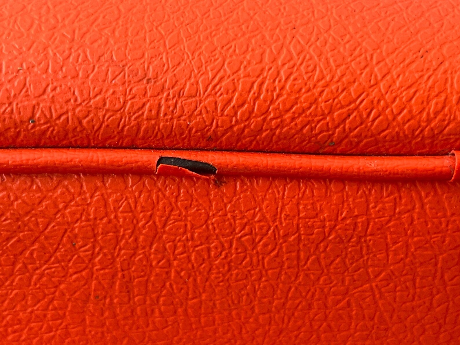 VTG 60s 70s Blaze Orange Overnight Bag Hippy Mod YKK Retro Travel Retro