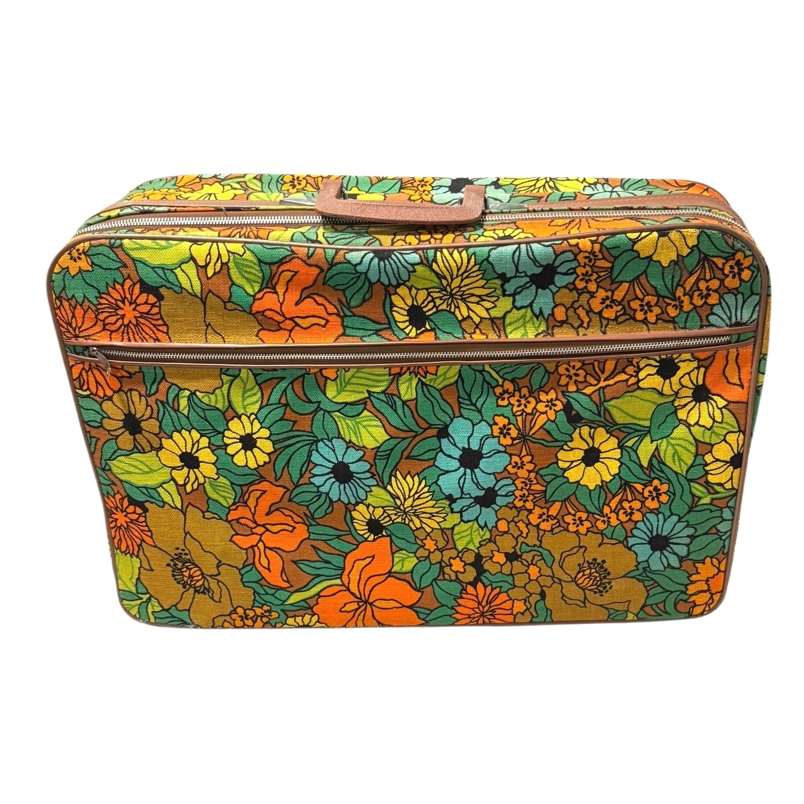 Suitcase Luggage – Galaxy Trav-ler Retro Boho Flower Power Suitcases – Set of 2