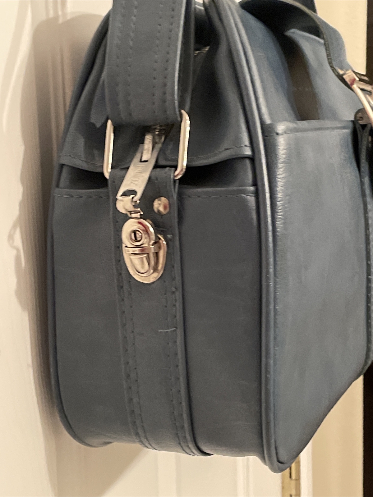 Samsonite Carryon Soft Bag Blue Luggage Caribbea II Shoulder Strap 70s Vintage