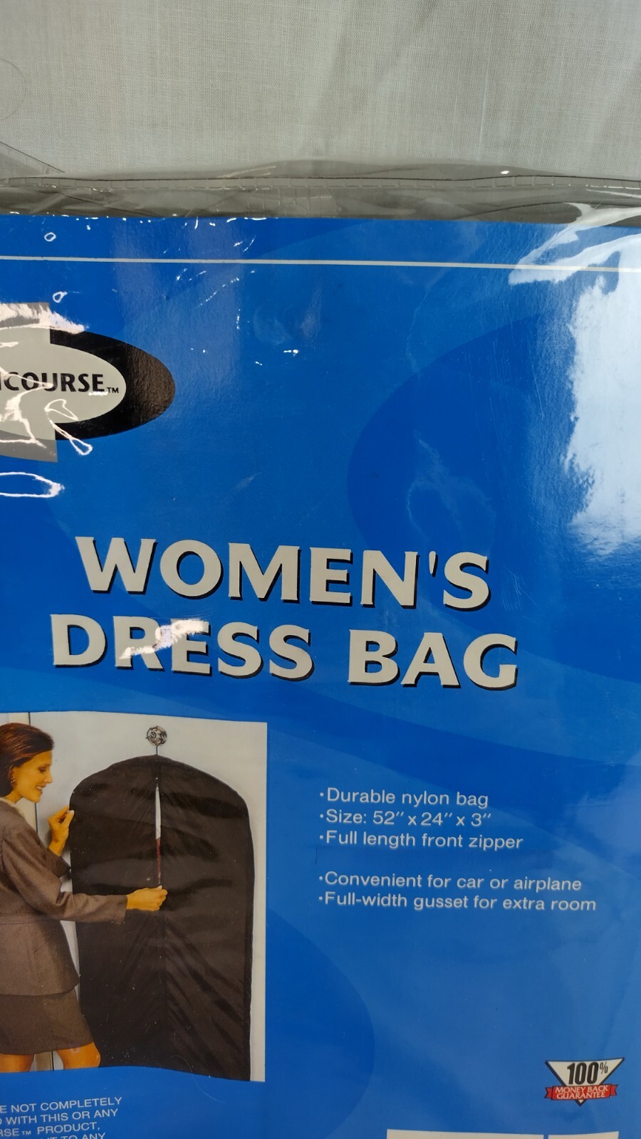 Vtg Concourse Women’s Travel Garment Bag Kmart New Old Stock 1980s Black Vyanl