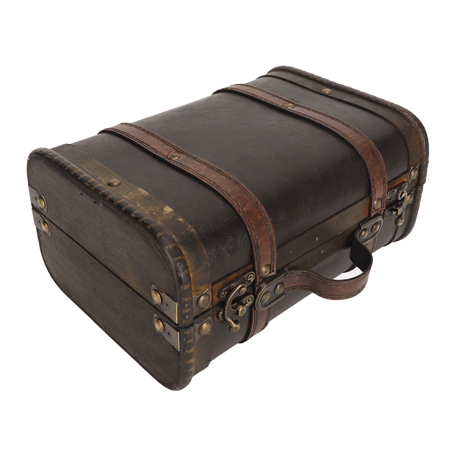 Retro Wooden Suitcase Practical Large Capacity Necklace Box For Travel NEW↑