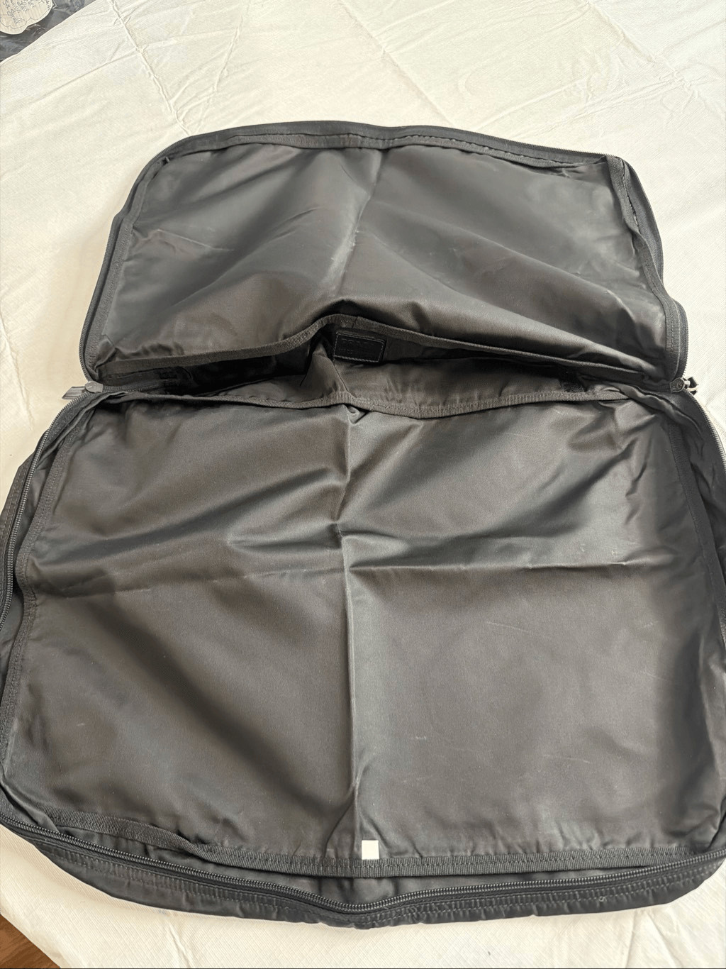 Prada Black Nylon Garment Bag Travel Suit Carrier Foldable Made In Italy