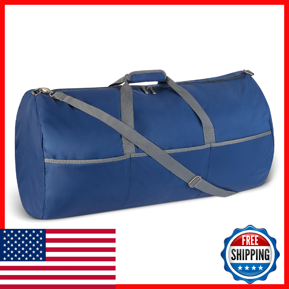 Retailer Essentials Extra Large Foldable Nylon Duffel Bag For Travel/Storage