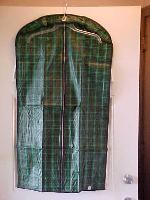vintage vinyl travel 2-suiter bag green plaid tartan comes in original package