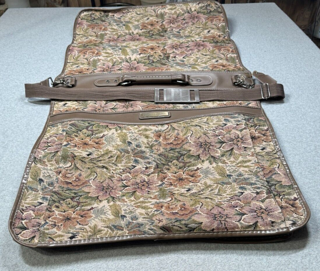 Pierre Cardin Garment Bag VTG Floral Pattern Travel